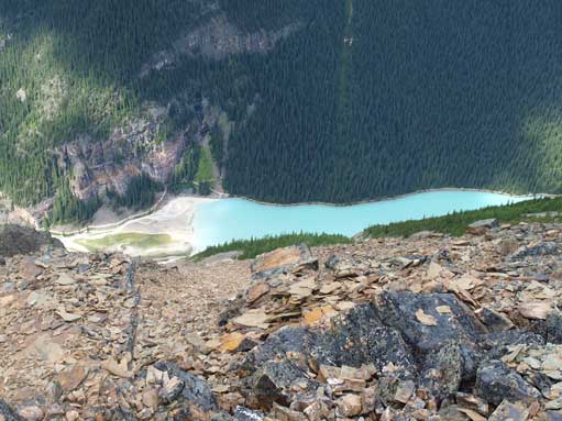Lake Louise seen from the summit