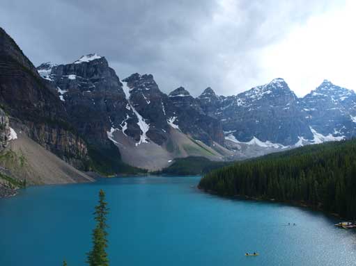 The classic view of Moraine Lake