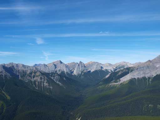 Another look at these three peaks, and Sawback Range