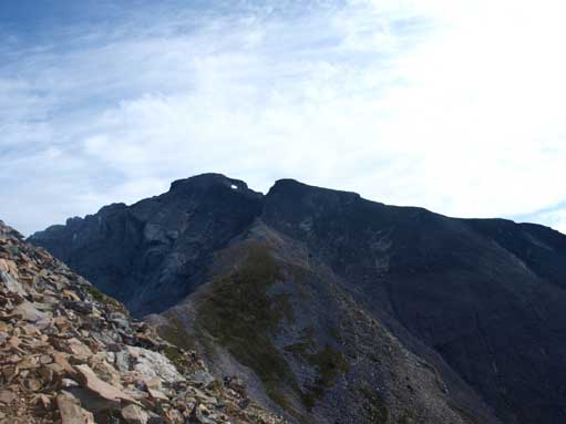 True and false summits from first peak