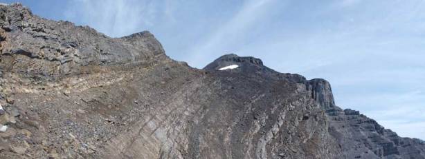 Around the corner now, looking at the 2nd part of false summit traverse