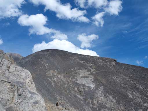 Looking back at the false summit