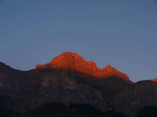 Alpenglow on Mount Rundle