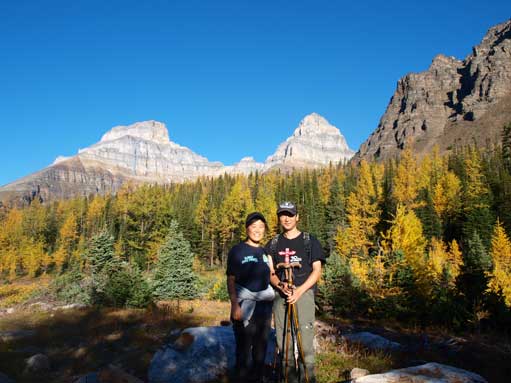Mom and dad on the Larch Valley trail