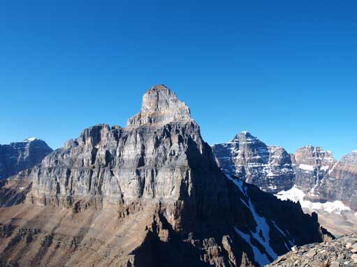 Looking back at the impressive Pinnacle Mountain