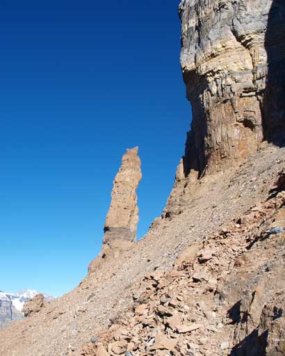 A rock pinnacle marks "halfway point"