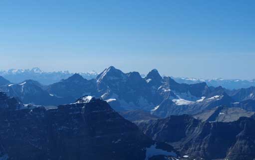 The three peaks of Mount Goodsir
