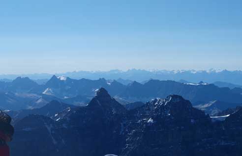 A sea of peaks towards South