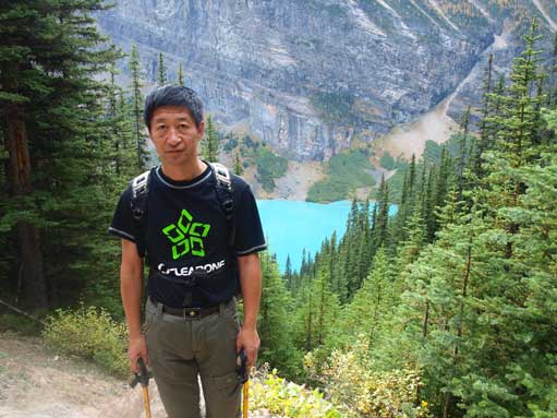 Dad with Lake Louise behind