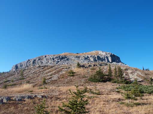 The summit block with an obvious ramp/weakness