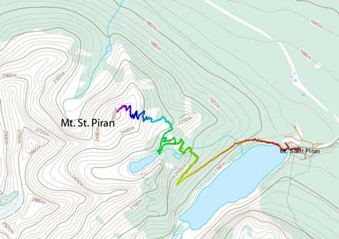Mt. St. Piran standard ascent route