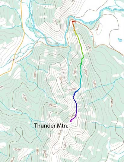 Thunder Mountain standard scramble route