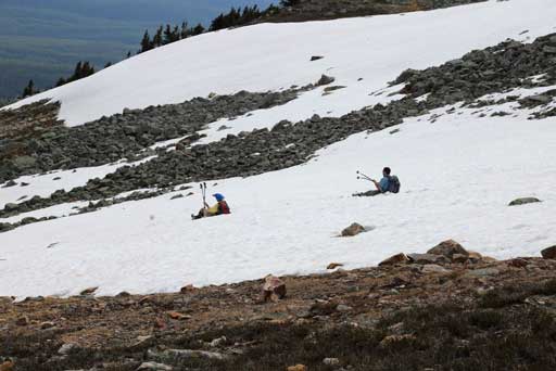 We found occasional glissading. Photo by Ben N