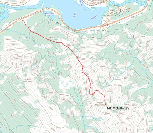 Mt. McGillivray scramble route