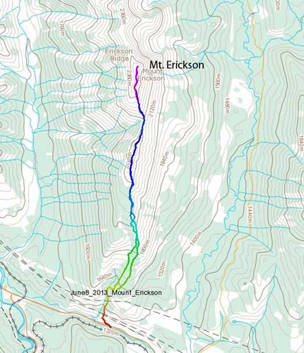 Mt. Erickson scramble route