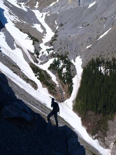 Ken made for a contrast with the snow behind