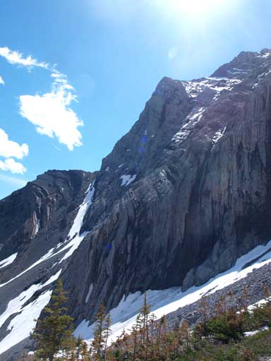 This shot reminds me Mount Birdwood from partway up Smuts Pass