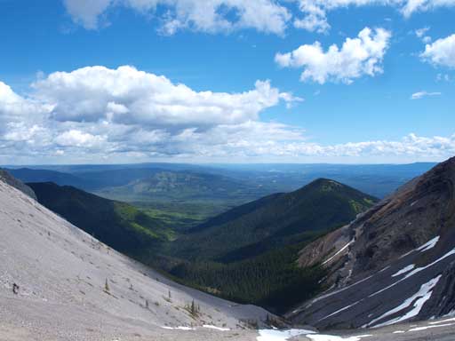 Looking back before venturing to the backside of this buttress