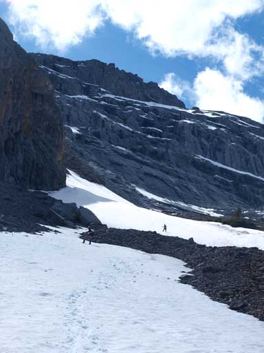 Snow helped our knees on the descent
