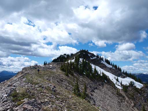 Looking back towards the south summit