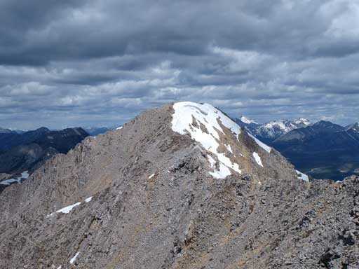 The true summit seen from false summit