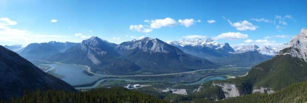 Panorama of Bow Valley. Weather was much nicer than expected