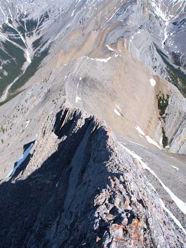Exposure is quite real near the summit of Gap Peak