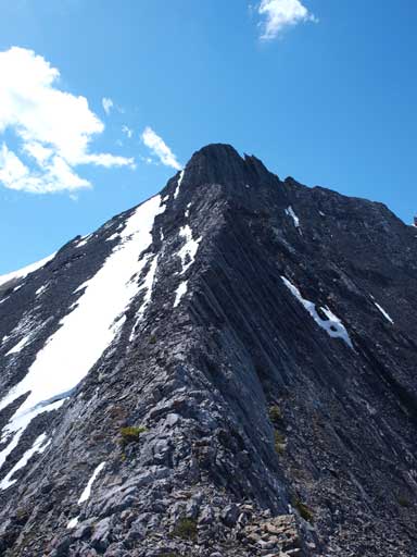 Looking back towards Gap. I think you probably can find an easier line but the terrain would be down-sloping and loose