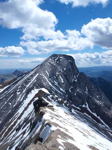 Mount Fable from the unnamed highpoint. Note the elevation loss