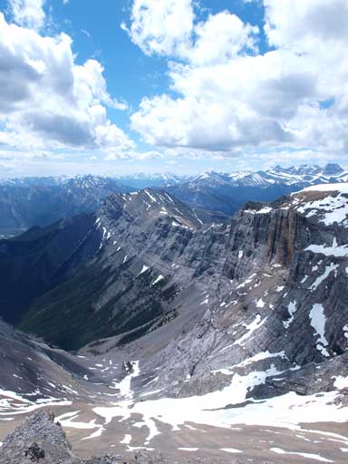 Looking down Exshaw Creek valley. I would go down this way
