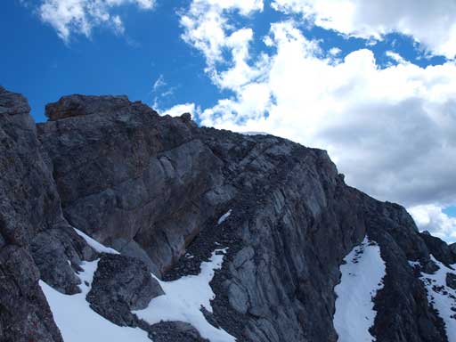 This scree traverse to the summit of Fable is a bit exposed