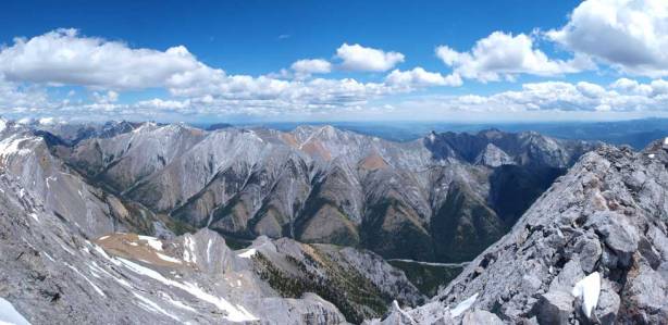 Panorama of Exshaw Creek Valley