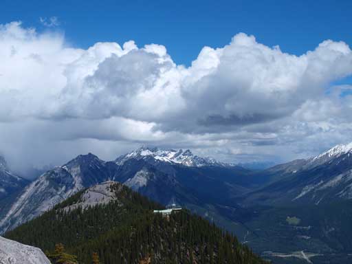 In the distance is Mt. Brewster and Vermilion Range