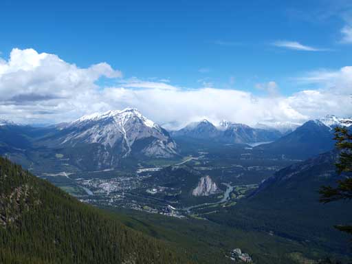 This is the classic view from Sulphur Mountain