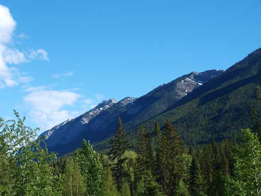 Sulphur Mountain seen from town of Banff