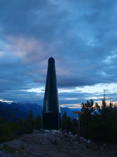 The green tower on the summit