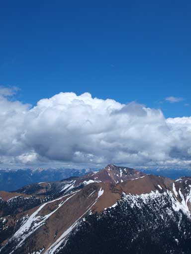 Unnamed summit with interesting clouds above