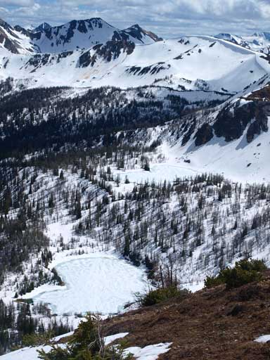 Brewer Lake was still frozen