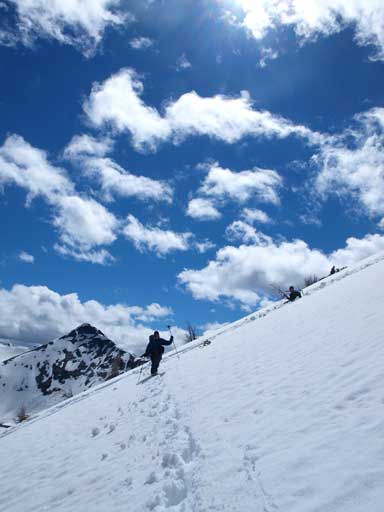 Ben and Eric. We traversed a bit since we had triggered a small sluff on that line