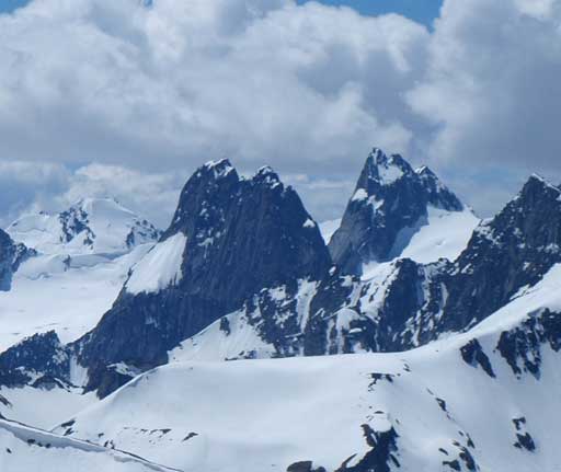 Snowpatch Spire and Pigeon Spire