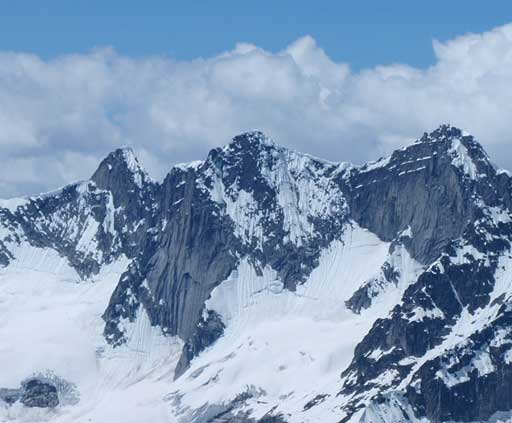 Wallace Peak, Snafflehound Spire, and Spear Spire