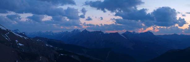 Panorama of peaks northeast of Snaring River Valley. I've done Chetamon Mountain in this group. 