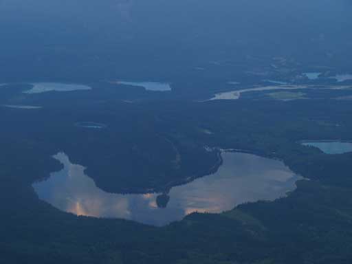 The horseshoe shaped Pyramid Lake