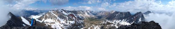 Partial summit panorama. Click to view large size.