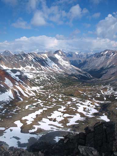 The north side is an attractive alpine valley