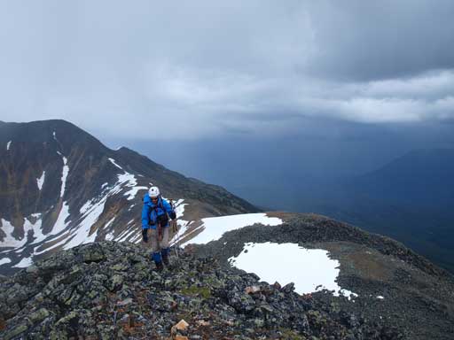 Ben with the t-storm behind
