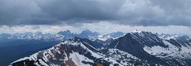 Mount Bridgeland and Derr Peak look impressive