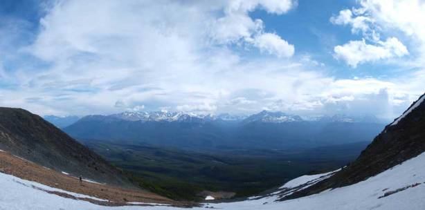 We got good view of Miette River Valley from the descent