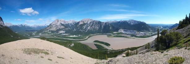 Panorama of Bow Valley. Oh look at the colour of Lac des Arcs...