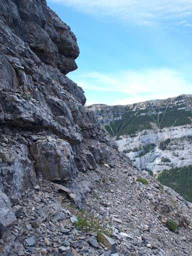 Near the end of first side-hill traverse